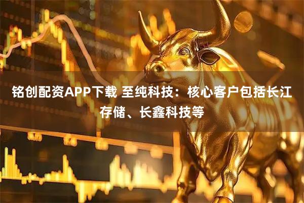 铭创配资APP下载 至纯科技：核心客户包括长江存储、长鑫科技等