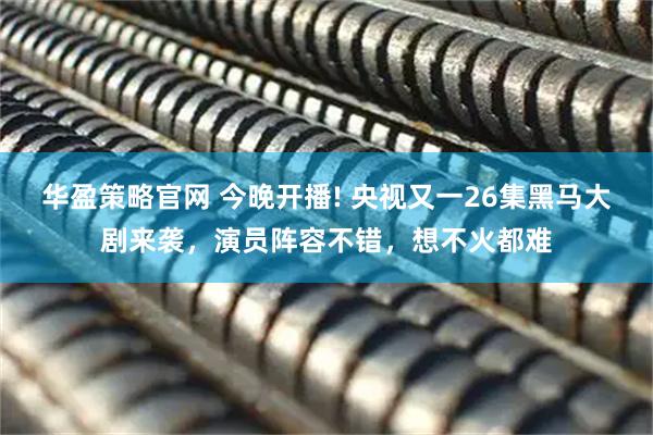 华盈策略官网 今晚开播! 央视又一26集黑马大剧来袭，演员阵容不错，想不火都难